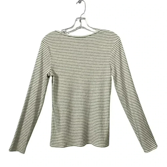 NWOT Calvin Klein Jeans, Striped Logo Sweater, Medium, Grey & White - Picture 6 of 7